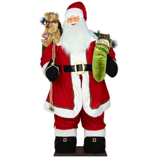 5ft. Red Musical Inflatable Santa Claus Christmas Figurine